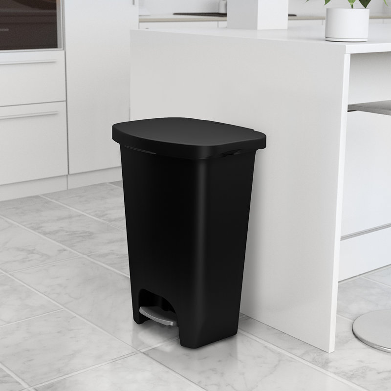 Poubelle en plastique GLAD 13 gallons, Noir, noir, noir, noir