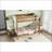 Twin Over Twin Rubber Wood Bunk Bed with Teddy Fleece Upholstered Headboard &amp; Footboard - No Box Spring Needed, Natural Finish for Small Apartments