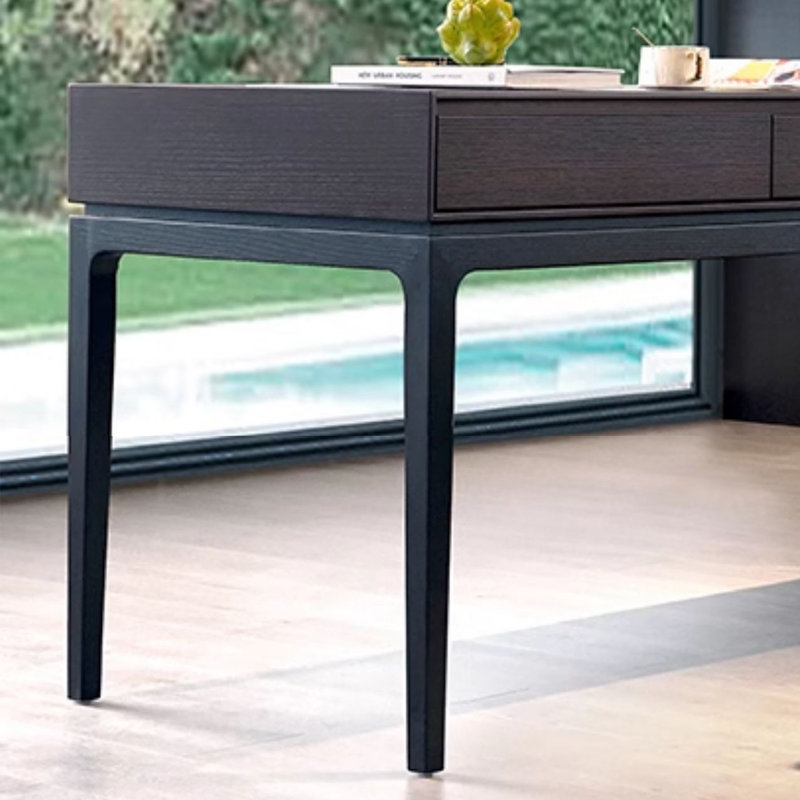 Simple computer desk study table for learning, 30.71" H x 70.87" W x 25.59" D, Tan
