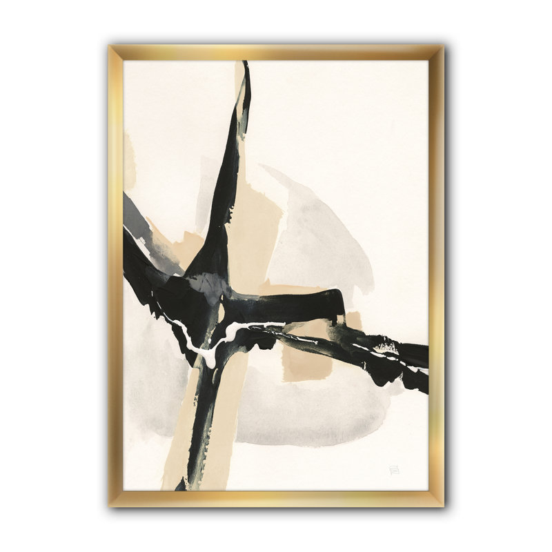«Creamy Tan Form II», reproduction sur toile encadrée, H 20 po x l 12 po x P 1po, Cadre doré