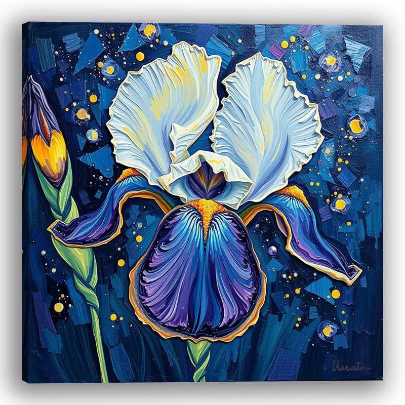 «Celestial Bloom», art mural sur toile tendue, H 20 po x l 20 po