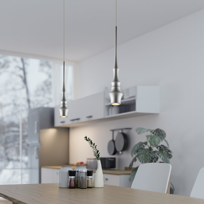 Polaris 5" Silver Aluminum LED Pendant Light