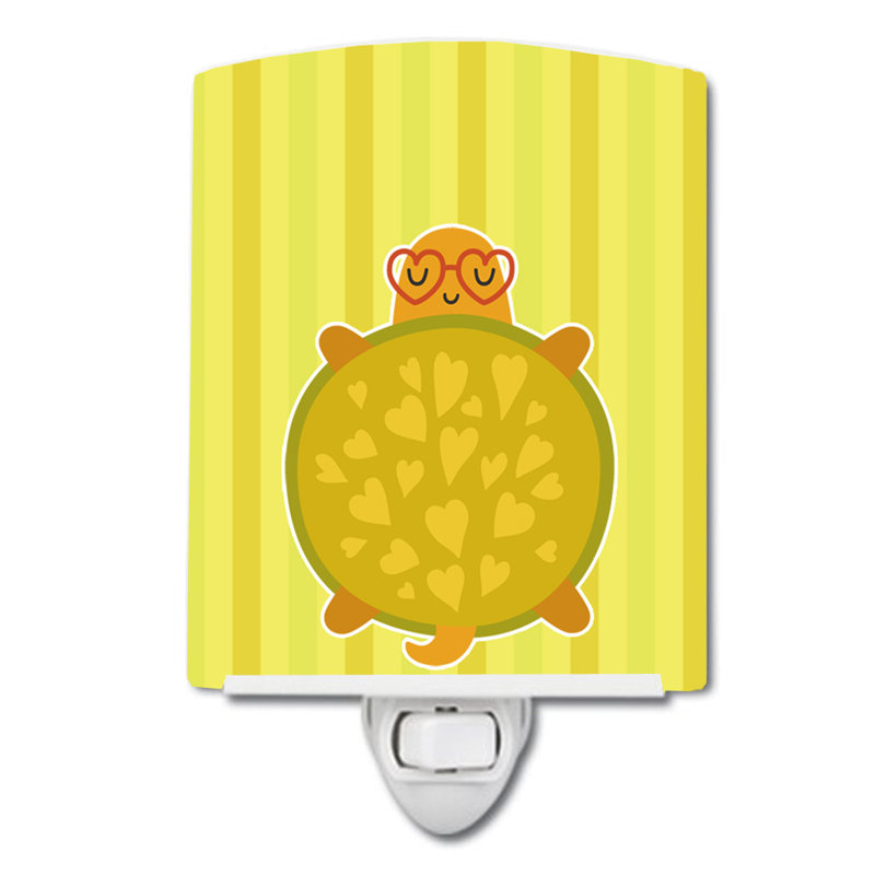 Turtle with Glasses Ceramic Night Light