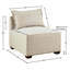 Chaise sans accoudoirs polyvalente, options de conception modulaires, pieds foncés, revêtement, capacité de poids de 300 lb, coussins amovibles, agencements de sièges personnalisables, tissu, coussins, capacité