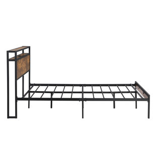 Platform Bed Frame with Headboard and Footboard, No Box Spring Needed, Large Under Bed Storage, Easy Assemble