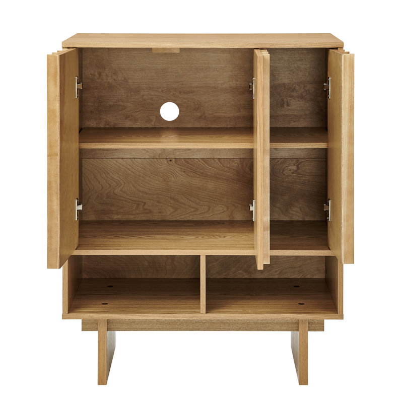 Armoire-buffet 31,6 po Mid-Century, Natural