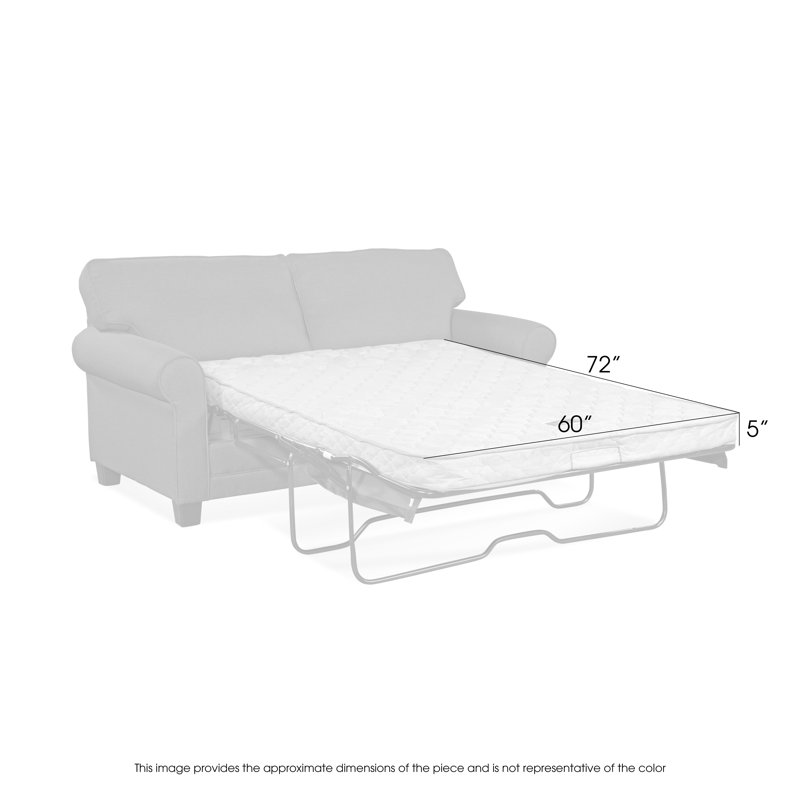 Canapé-lit à accoudoirs évasés 86,5 po Hannes, Polypropylène / oléfine gris clair