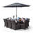 Karas 8 Seater Dining Set with Cushions and Parasol-39926018