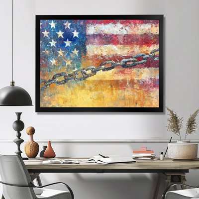 Art mural pour salon, "Breaking Chains Of Inégalité Usa III"