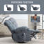 Fauteuil inclinable et berçant avec 2 porte-gobelets, port de charge USB doux et massage manuel et chaleur-245493773