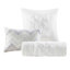 Literie blanche 7 pièces - Comprend un édredon, des taies décoratives, des coussins décoratifs et une jupe de lit-118652018-118652017