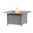 Emmylou Square Aluminum Propane Smokeless Fire Pit Table with Hidden Fuel Tank-132192363