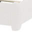 Lit plateforme moderne avec tête de lit courbée, lit plateforme élégant en tissu Boucle-27194537