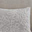 Ensemble d'édredon 3 pièces en chenille de coton touffeté à motif floral gris chaud / grand-119181177-119181178