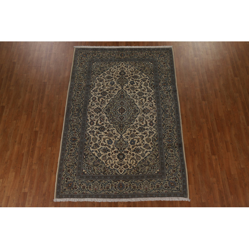 Tapis persan traditionnel Kashan noué à la main 7 x 10