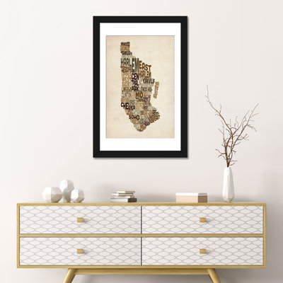 Mikolas " New York Typographic Map III " by Michael Tompsett