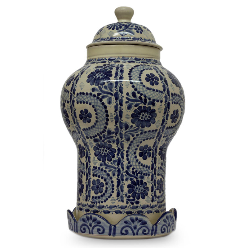 Vase en céramique Mayolica Laserre Path to Puebla