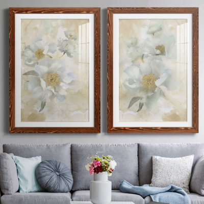 Douces pivoines I - ensemble de 2 reproductions d'art