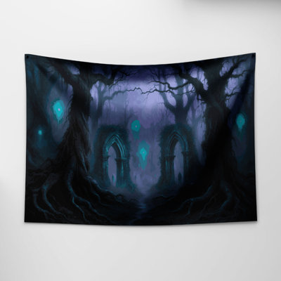 Halloween Haunted forests Wall Tapestry