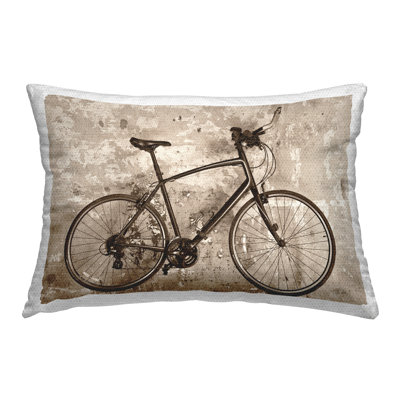 Distressed Vintage Bike Outdoor Printed Pillow by Deborah Revell