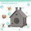 Maison pour chat à 1 niveau en résine pour l'extérieur pour l'intérieur H 25,67 po avec porche-123049081-126244332