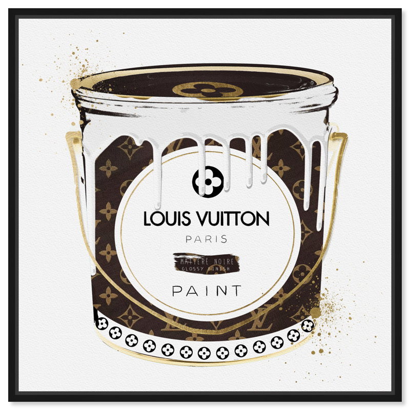 «Luxurious Paint Can II», impression sur toile, Cadre noir, H 12 po x l 12 po