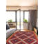 Tapisserie Amro rouge foncé Kilim 6 pi 1 po x 11 pi 5 po