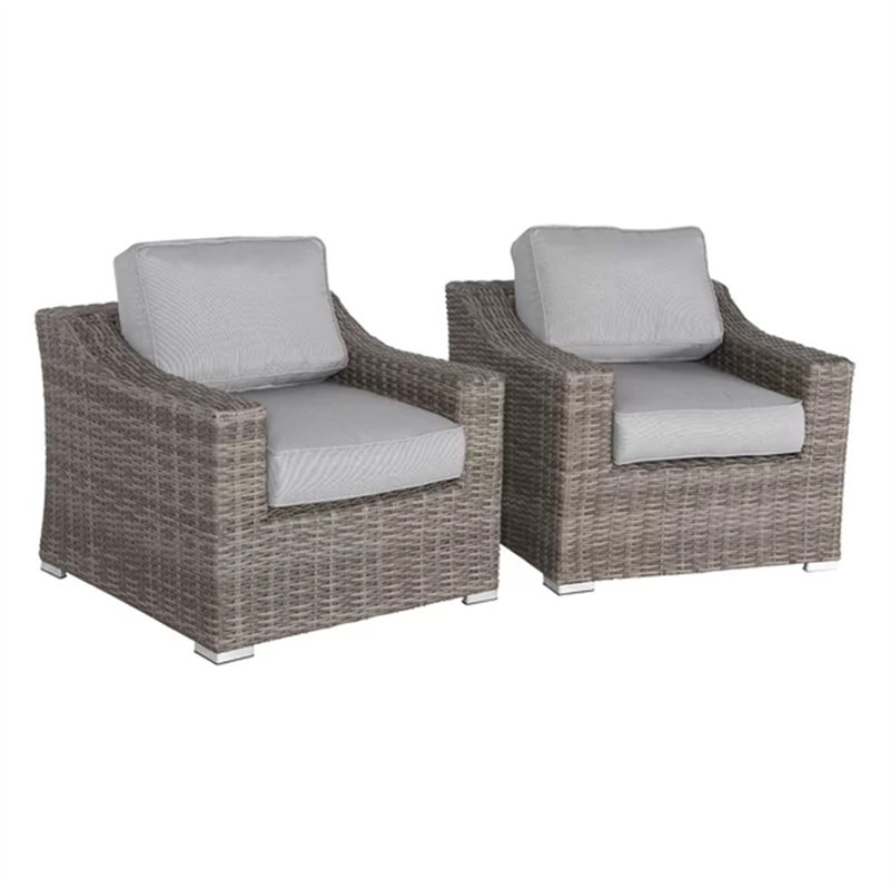 Chaise de patio avec coussins 2, 2