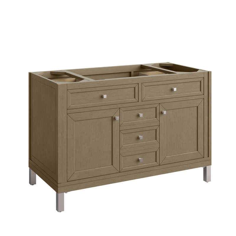 Chicago 48'' W Single Vanity, Walnut Whisper, Ethereal Noctis