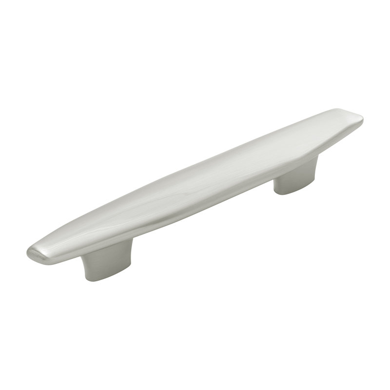 Pebble Collection Pull 3-3/4 Inch (96mm) & 5-1/16 Inch (128mm) Center to Center, Satin Nickel