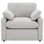 Fauteuil inclinable électrique gris rembourré Helsel