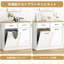 Armoire à ordures à double basculement double, rangement pour poubelle cachée à l'épreuve des animaux de compagnie de 20 gallons, organisateur autoportant moderne en bois blanc pour la cuisine et la lessive