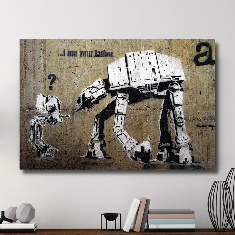 "I am Father" par Banksy, impression sur toile tendue, H 12 po x l 18 po x P 1,5 po