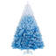 Arbre de Noël artificiel 7 pi avec 1264 branches et base pliante en métal blanc et bleu-1036524049-1036524054