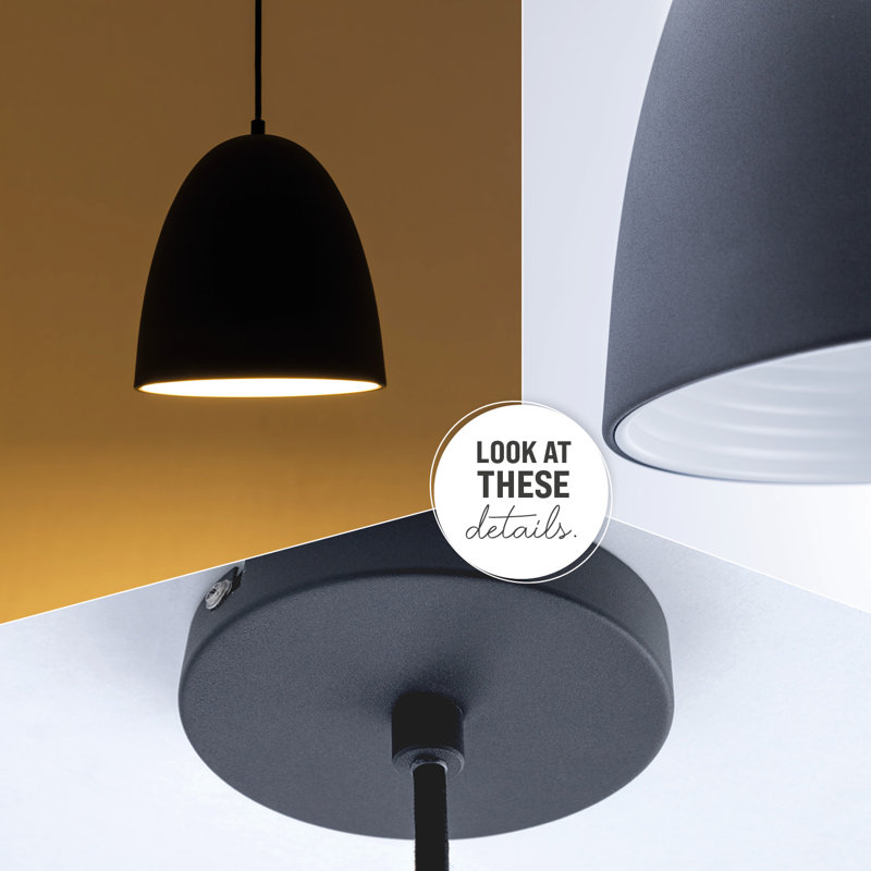 Hearns 1 - Light Single Pendant, Anthracite/White