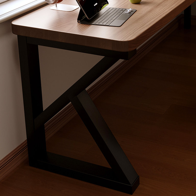 Combinaison de bureau et d'étagère en L en bois massif, H 66,93 po x l 70,87 po x P 47,24 po