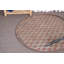 Petit tapis 3,1 x 3,1 pi, tapis luxueux, tapis oriental rouge, tapis rétro, tapis turc, tapis de décoration intérieure