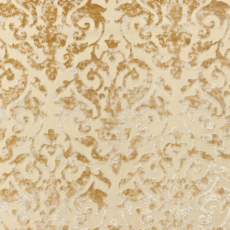 Tissu en velours de soie Jardin Venezia, Champagne