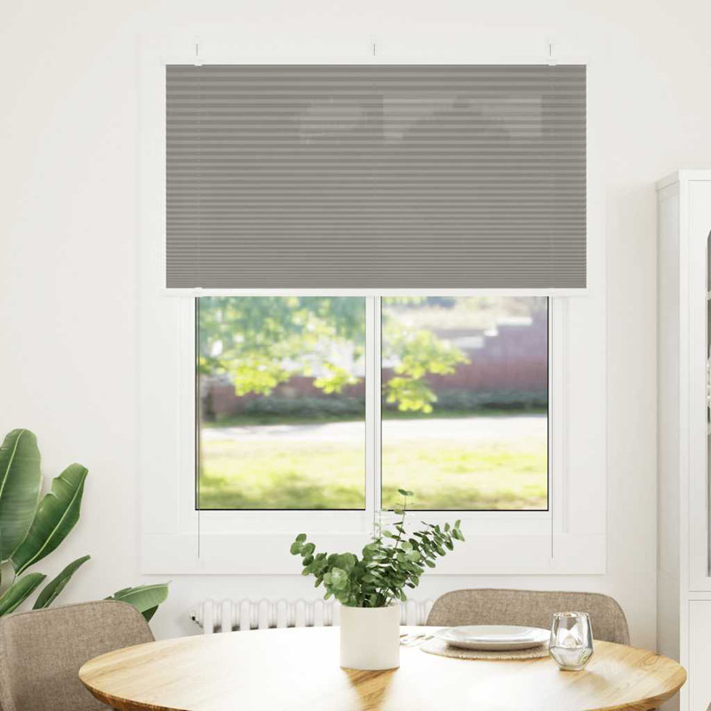 Room Darkening Pleated Shade, 110cmW x 100cmL, Anthracite