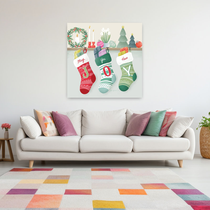 Art contemporain de Noël avec bougies, H 48 po x l 48 po