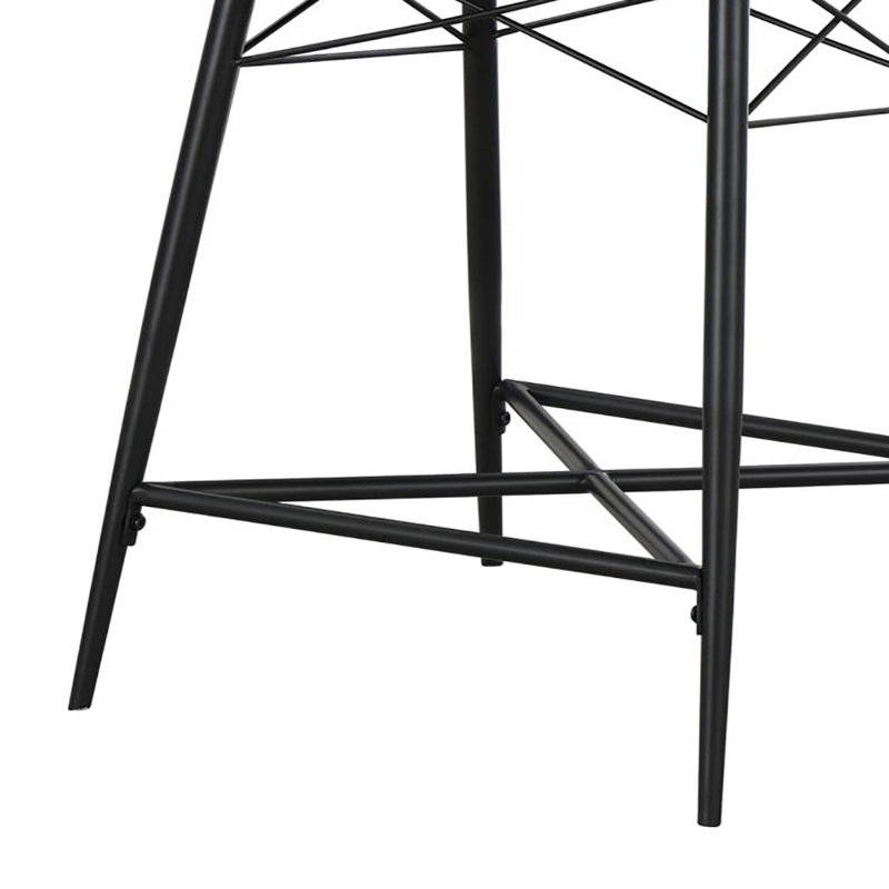 Upholstered Faux Leather Counter Stool, Gray, 41" Height