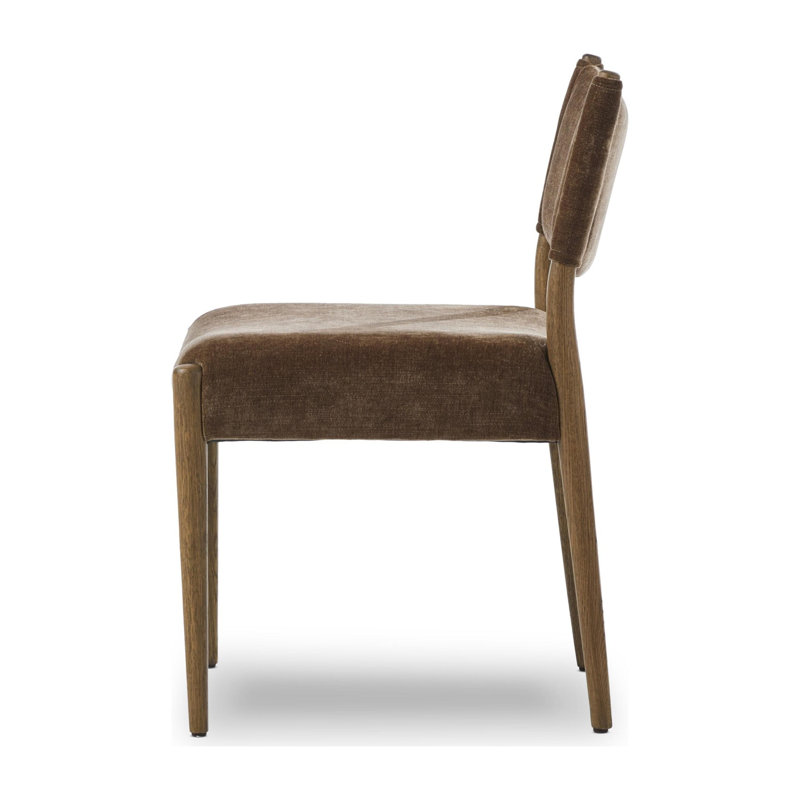 Jayla Upholstered Dining Chair, Altair Mushroom, Toasted Oak