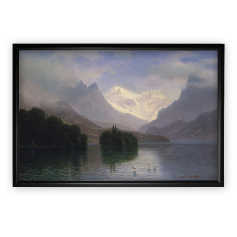 " Mountain Scene ", 27" H x 39" W x 2" D, Black Framed, No Mat