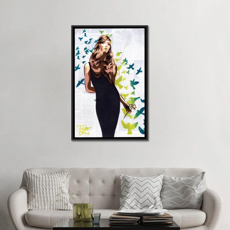 « mercredi », impression sur toile, Toile encadrée noire, H 48 po x l 32 po x P 1,5 po, Pas de tapis