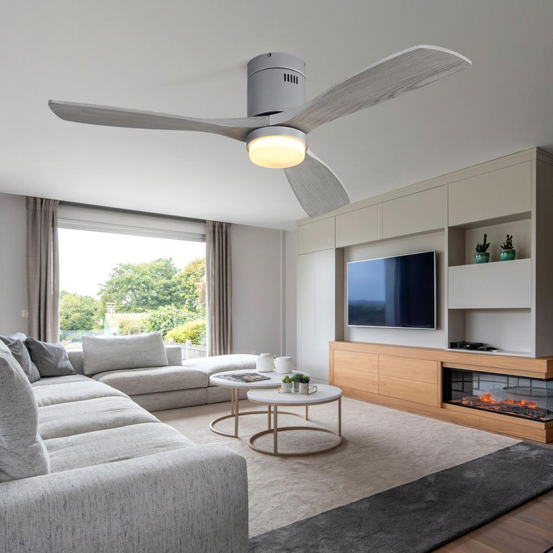 52'' Modern Ceiling Fan with LED Light and Remote Control