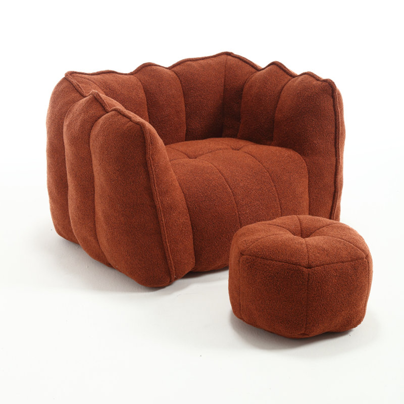 Sofas Upholstered Sofa, Red Brown Chenille, 23.23" H x 38.58" W x 31.5" D