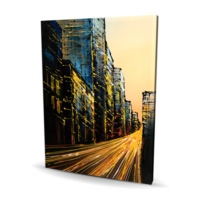 Dans la rue de l'Empire State Building - Bureau, toile orange