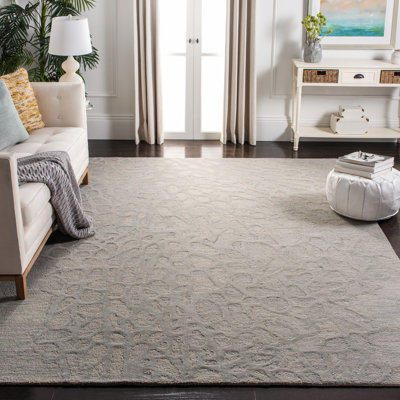 Blossom Hand Hooked Wool, Viscose Abstract Rug
