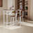 Compact Square Bar Table Set - Space-Saving Dining Pub Set-1813432579-1840137262