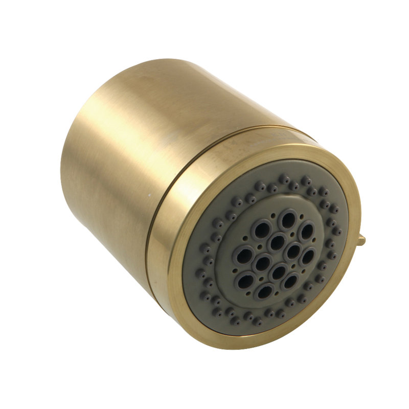 Kingston Brass Shower Scape 3-3/16-Inch Round 2-Function ABS Shower Head, Brushed Brass